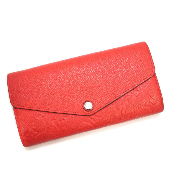 Louis Vuitton Sarah Portefeuille Empreinte Wallet Long Blossom Red - Picture 1 of 15